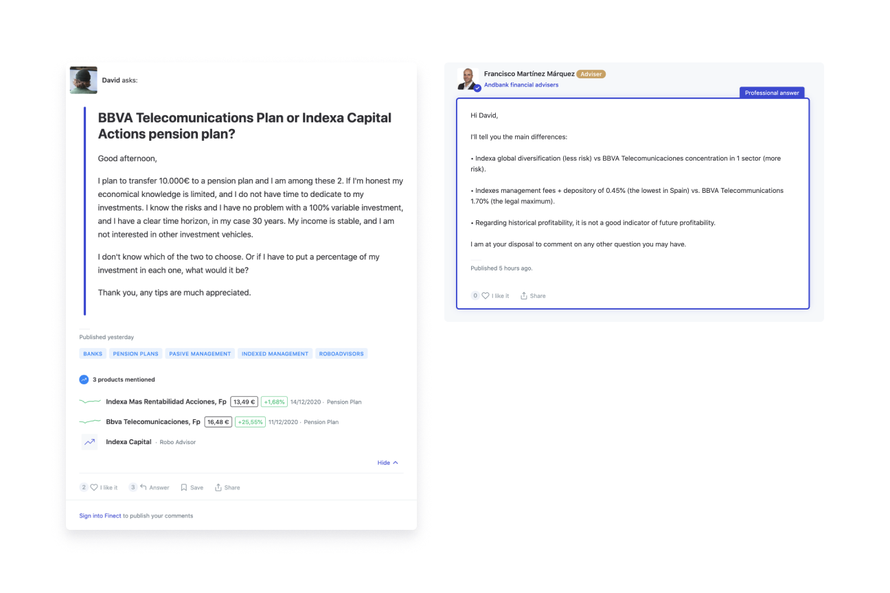 Questions project. Published question with expert answers