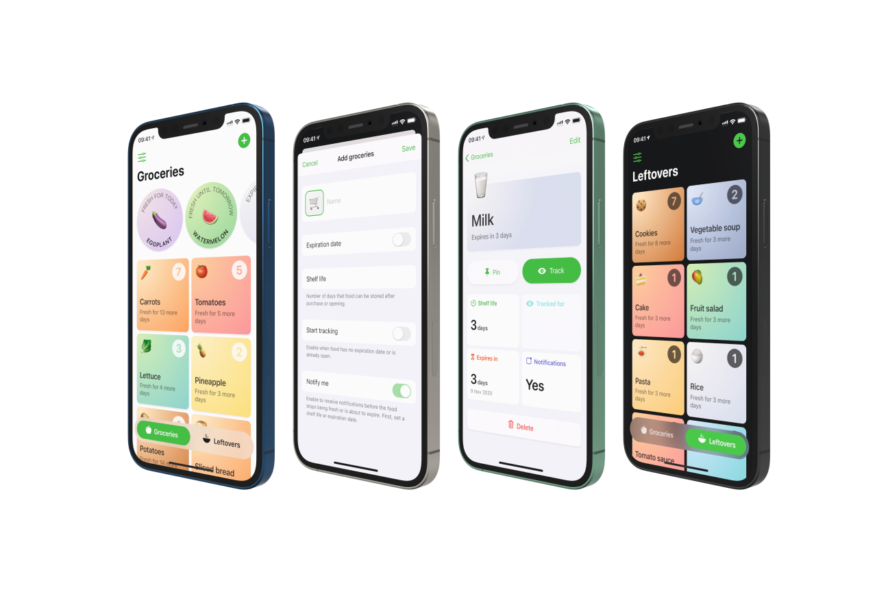 Key screens from the launch version of Kiff